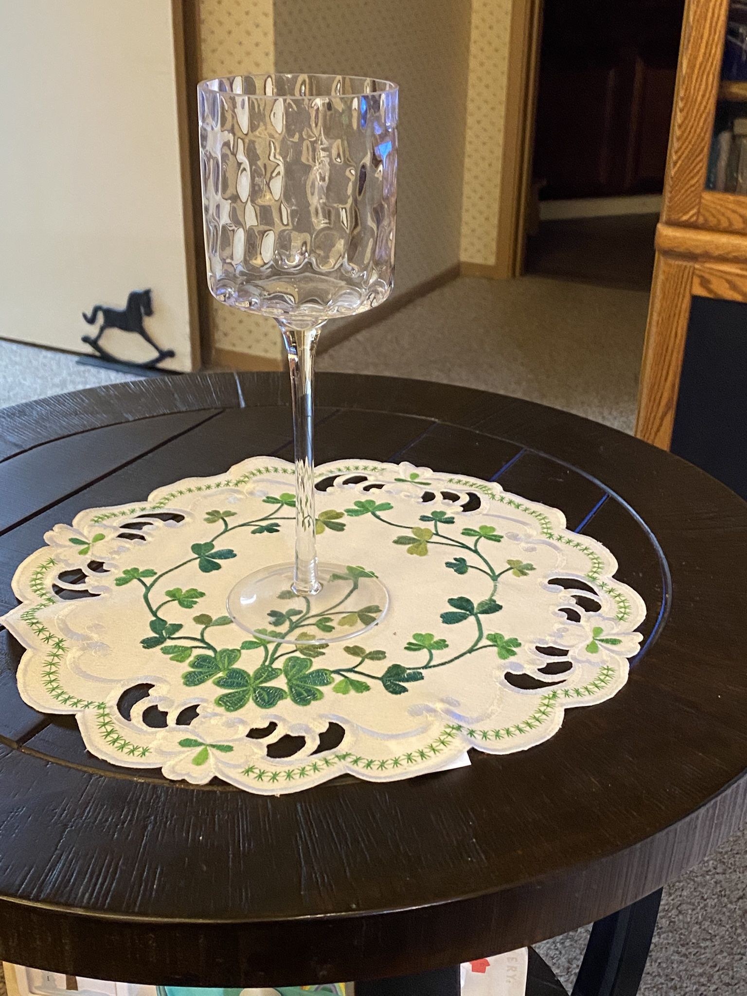 11” Tall Glass Floating Or Pillar Candle Holder