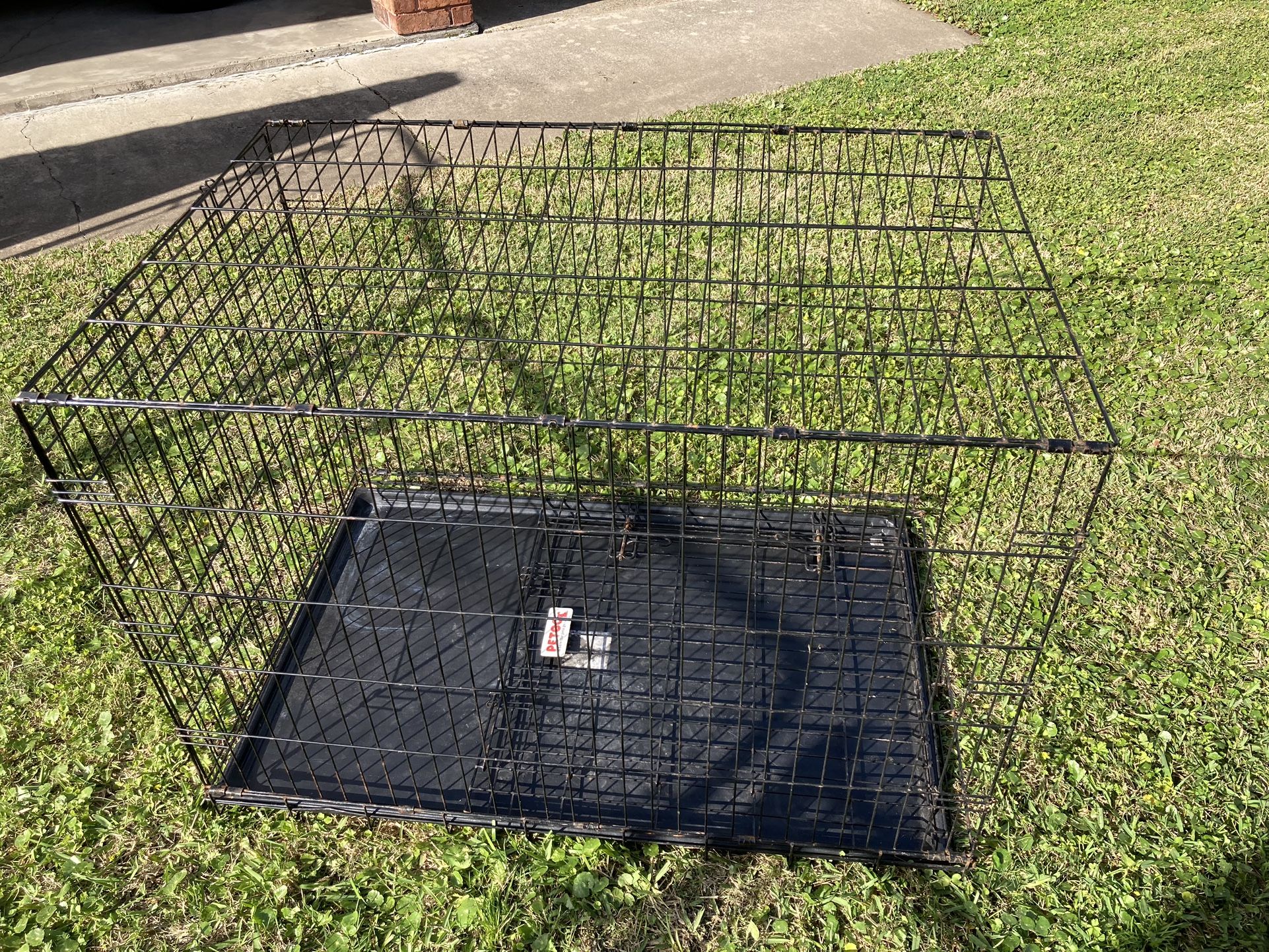 All steel collapsible dog kennel