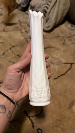 Westmoreland Paneled Grape white milk glass vase.