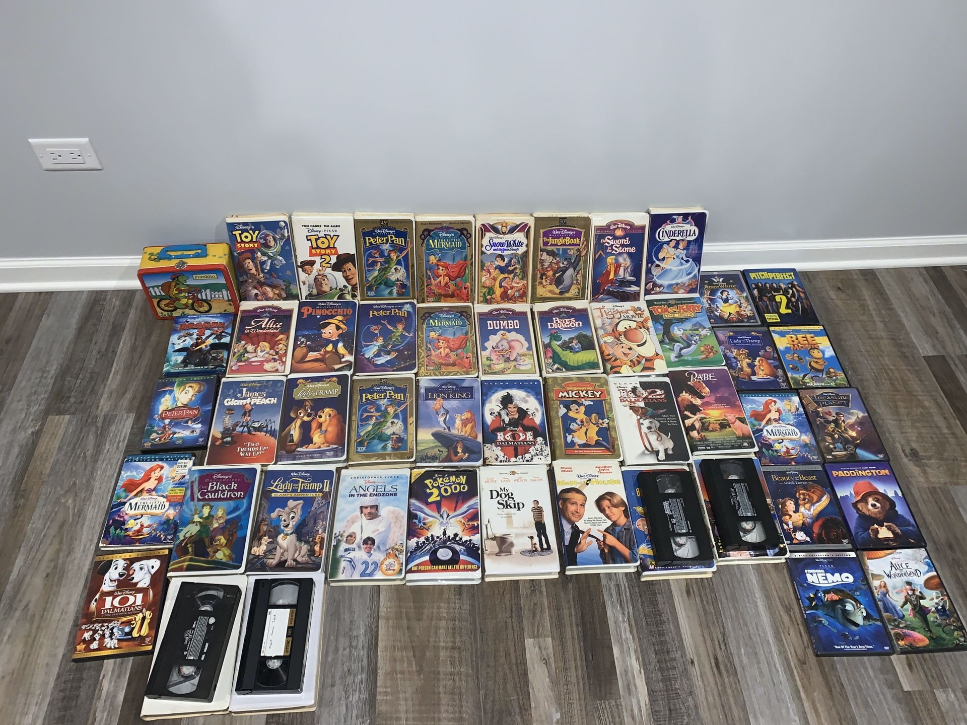 Lot of Disney movies/DVDs/Lunchbox