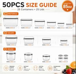 50-Piece Airtight Food Storage Container Set