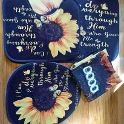 Shower Curtain Washable New Set 4pcs 