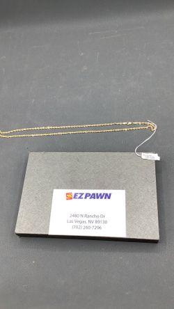 10kt hollow rope chain