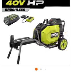 RYOBI 40V HP Brushless 12-Ton Kinetic Battery Electric Log Splitter Kit - 4.0Ah Battery and Charger
