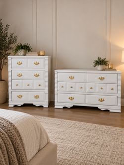 White Dresser Set