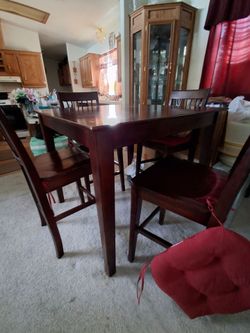 Wood bistro style dining set