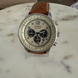 Citizen Eco-Drive chronograph men’s wristwatch. 