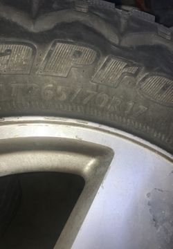 265/70 R17 used tires for Jeep