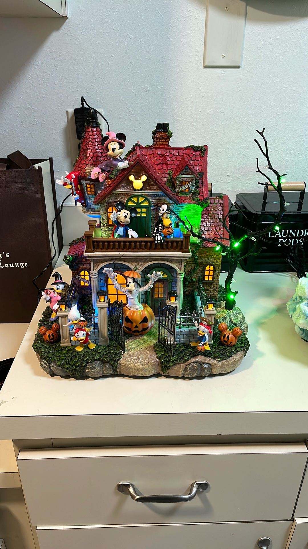 Disney Haunted House And Haunted Rocking Ship Halloween Decorations