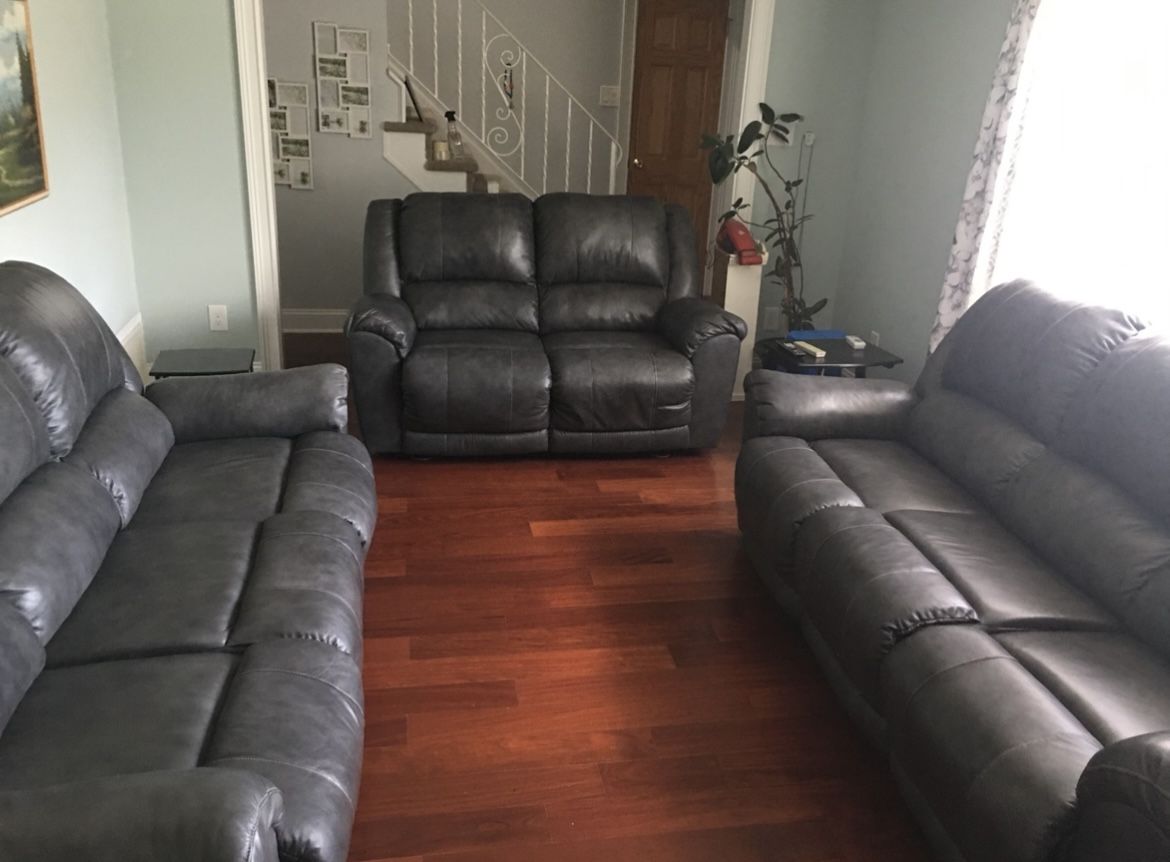 Authentic Leather Reclining Couches