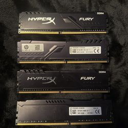 Kingston HyperX Fury Black 8GB DDR4 2666MHz PC4-21300 288-Pin DIMM OEM Desktop Memory HX426C16FB3/8