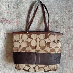 COACH Authentic Vintage tan and brown handbag/totebag🤎👜 