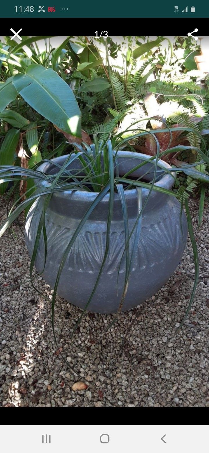 New Large Ceramic Planter Gray