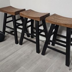 Beautiful Solid Wood Bar Stools 