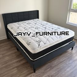 New Queen Bed Frame With Mattress 
