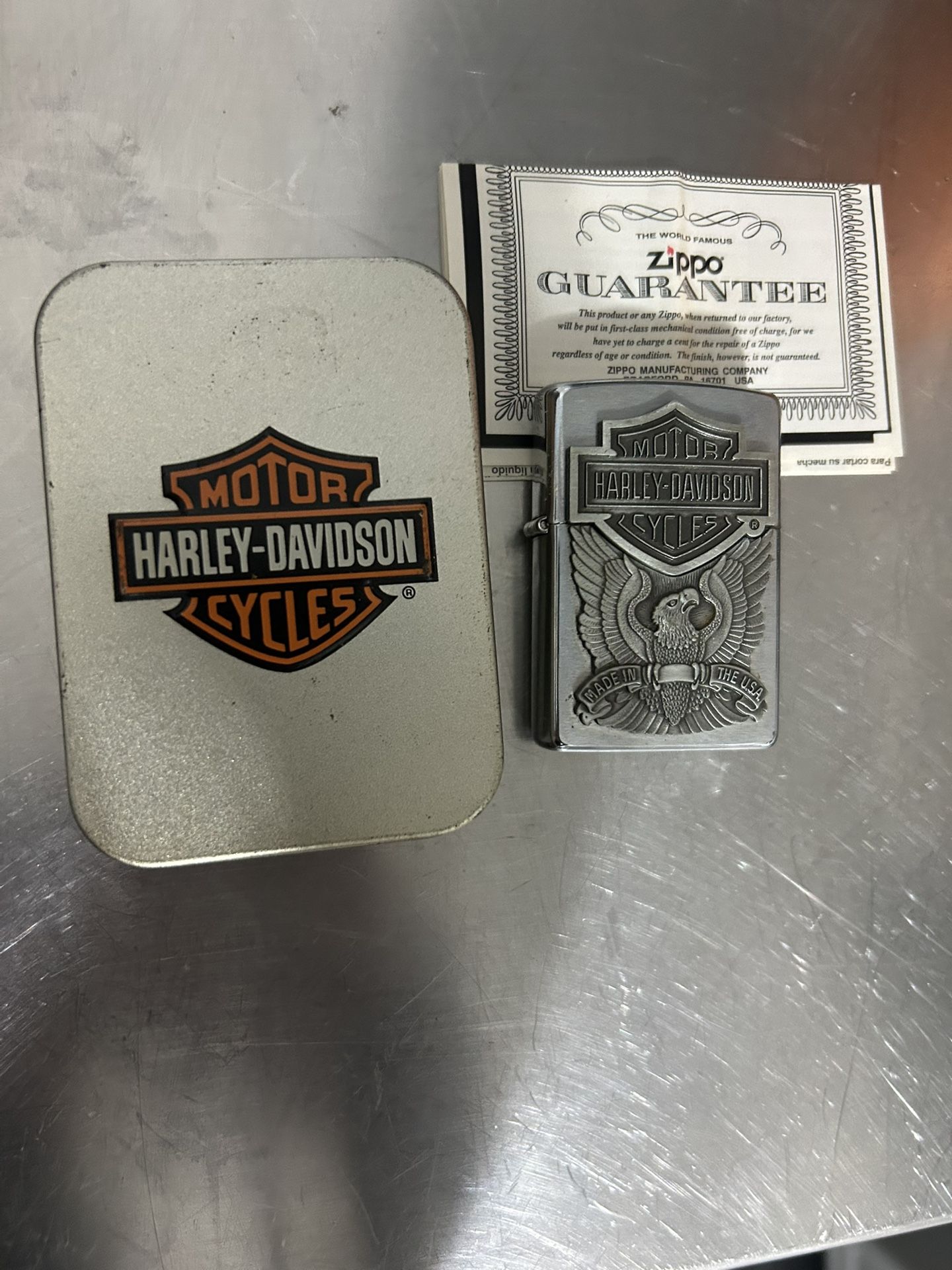 Y2K harley davidson zippo