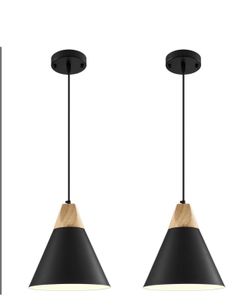 Black Pendant Light 2 Packs,9.4inches