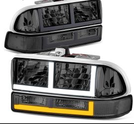 98-04 Chevy S-10 Blazer Full LED Headlights Swithback Parking Lights