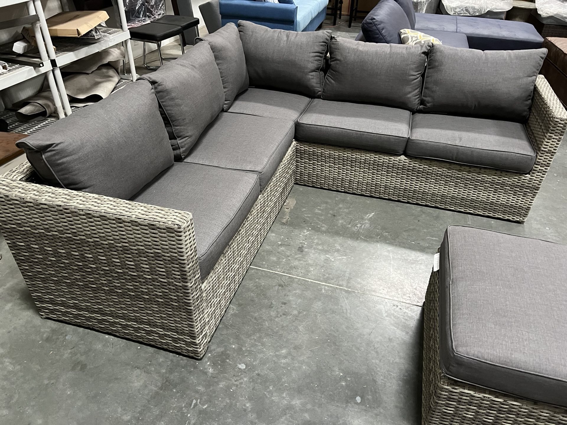New! Patio Furniture, Patio Sectional, Sectionals, Sectional Sofa, Wicker Furniture, Outdoor Furniture, Patio Set