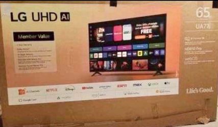 65 LG 4K smart HDTV $55 down on financing free delivery six month warranty