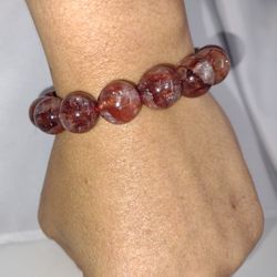 Very Large Fire Quartz Sphere Bracelet