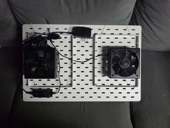Rack Roof Fan Kit, Dual Cooling-Fans with Speed Controller w/ custom mounting