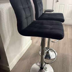 Black Velvet Bar Stools