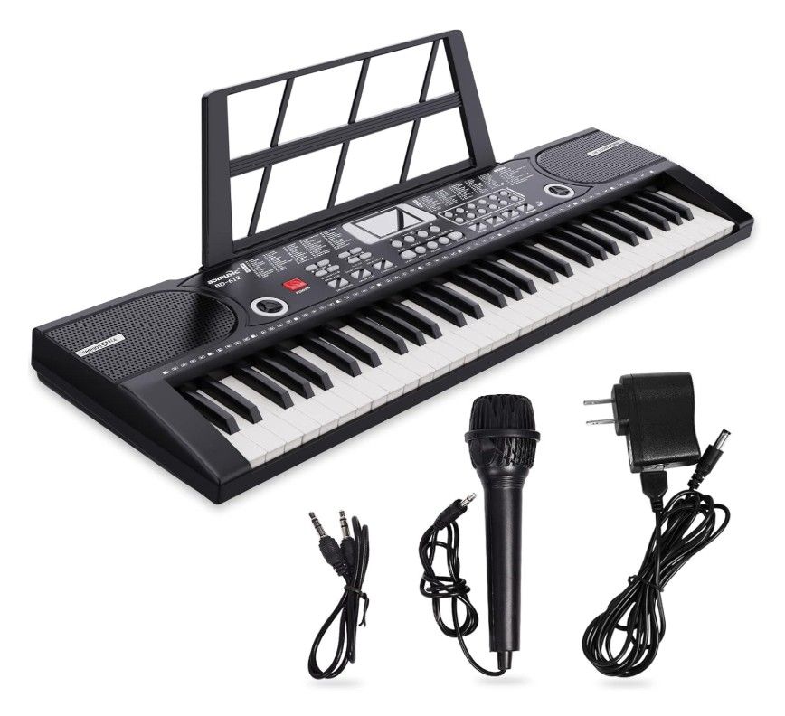 61-Key Digital Keyboard Piano w/ Mic & Stand 2A-5