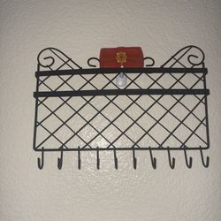 Black Wall Jewelry Storage Organizer& More -earrings & Necklaces 