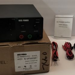 NICE-POWER DC Power Supply Variable/ 60V 10A 600W High Power Bench Power Supply / mpdel R-SPS6010