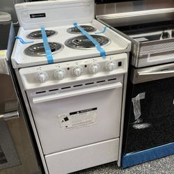 20 inch Electric White Stove