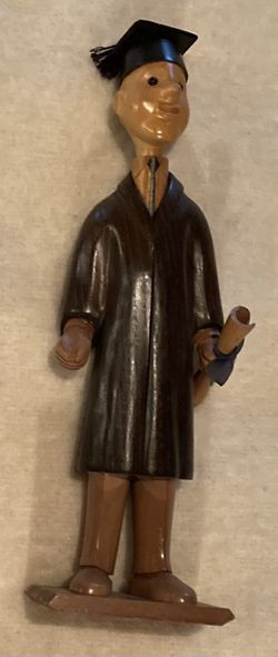 Two (2) Vintage Italian Hand-carved statues By Romer ($30 OBO for both)