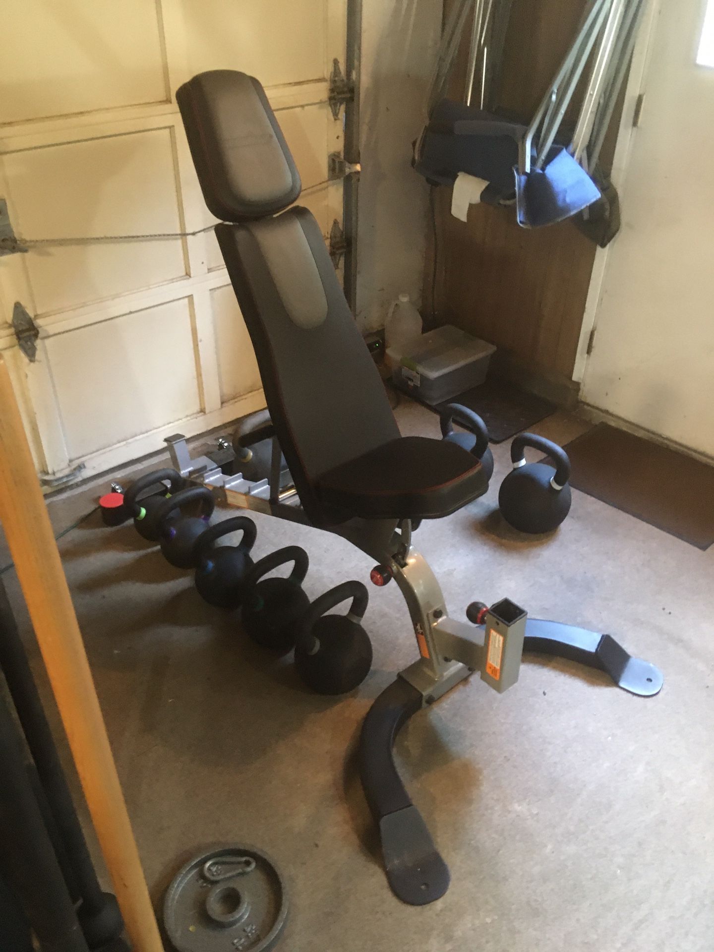 Adjustable Incline Decline Weight Bench plus Preacher, Leg accessories