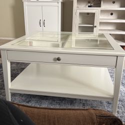 White coffee table 