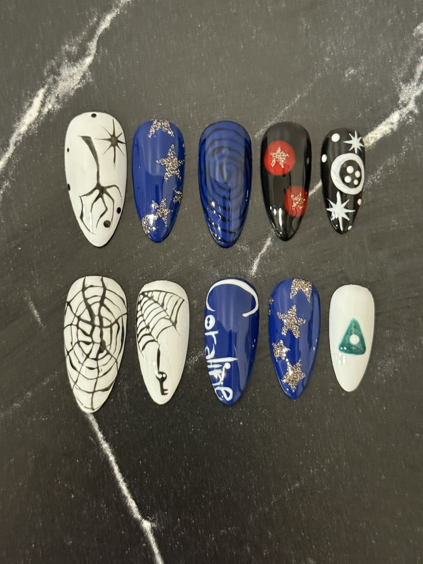 Coraline Inspired Press-On Nails