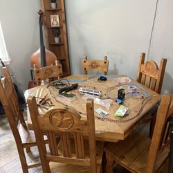 rustic dining/poker table