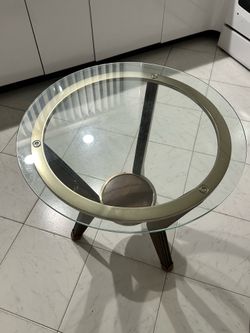 Glass end table