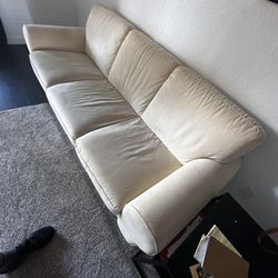 Pickup Only Cream Couch Made In Italy 
