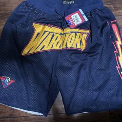 Just Don Warriors Shorts Size L Brand New 