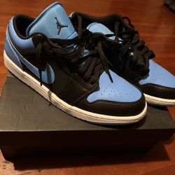 Jordan 1 Lows Black Uni Blue