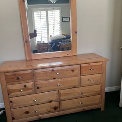 Dresser With Mirror, Nightstand, Desk