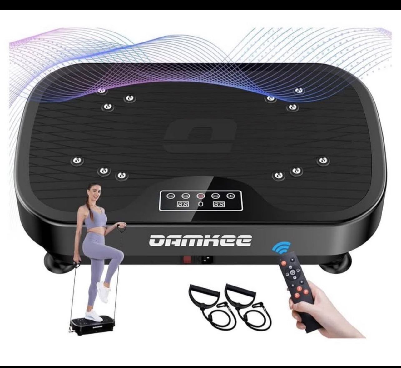 Vibration Plate Exercise Machine, Power Waver Vibration Plate Platform for Lymphatic Drainage, 9 Modes