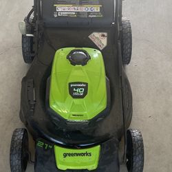 Green Works Lawn Mower, String Trimmer and Hedge Trimmer ( All 40v)