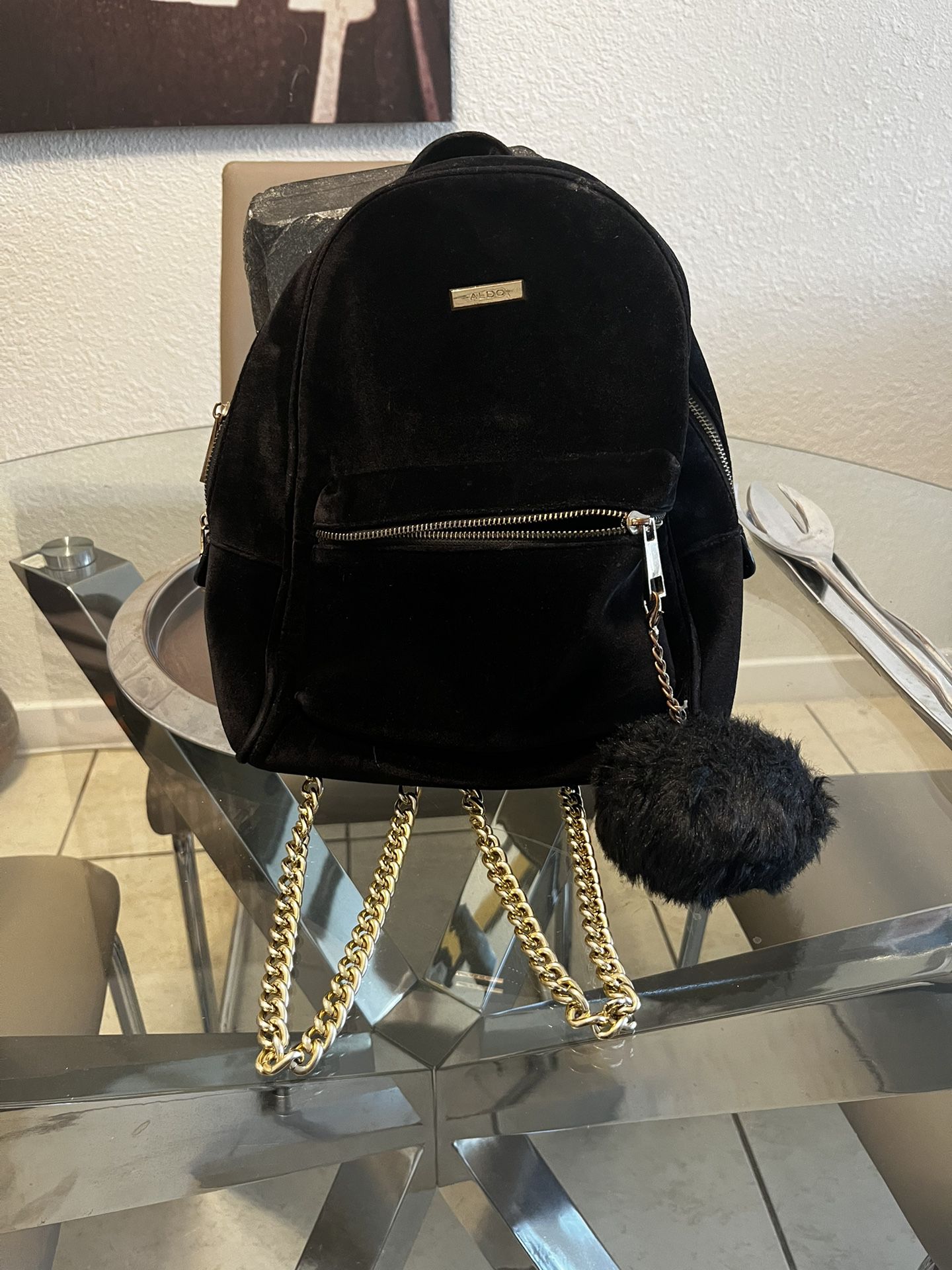 Used Aldo Sueded miniature backpack $20/ Shipping Available 