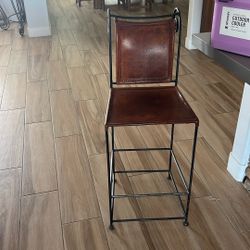Beautiful Vaquetta Wrought Iron Stools 