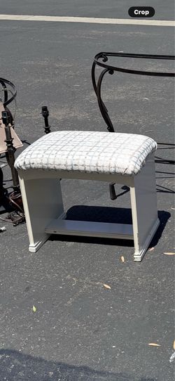 White Vanity bench