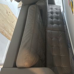 3 Seats Leather Couch + 2 Single Seaters