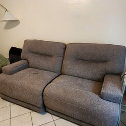 Grey Electric Recliner Couch