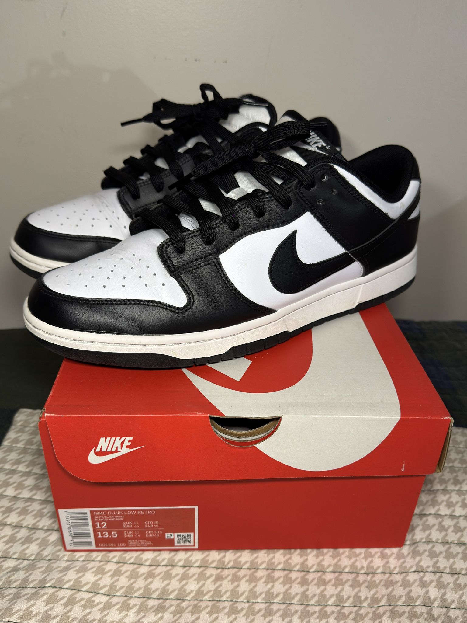 Nike Dunk Low Panda Sz 12