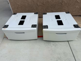 Washer dryer pedestal drawer, stand laundry